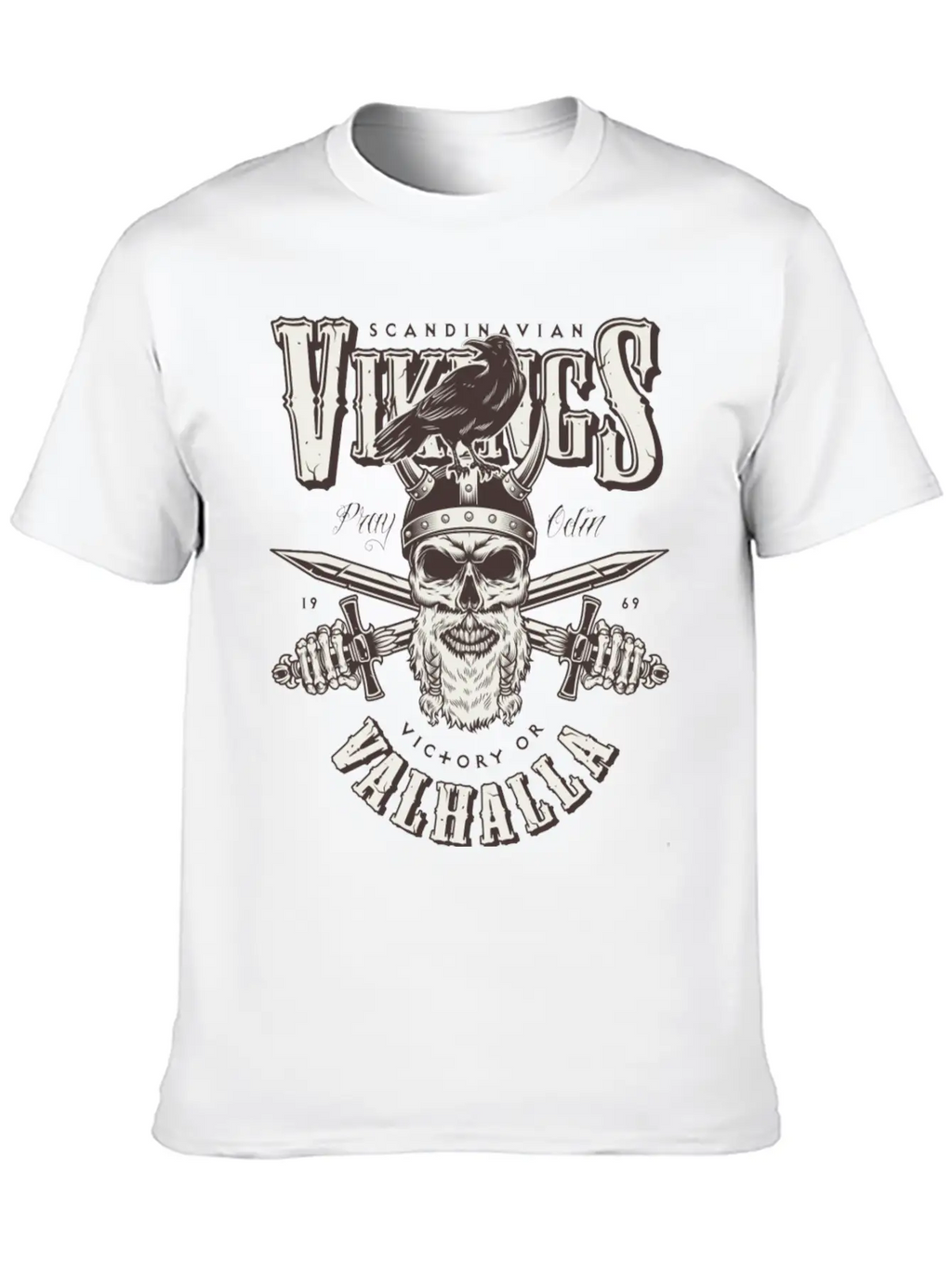 Viking Head Victory Or Valhalla Timeless Short Sleeve Tee – Comfy And Minimalist Design