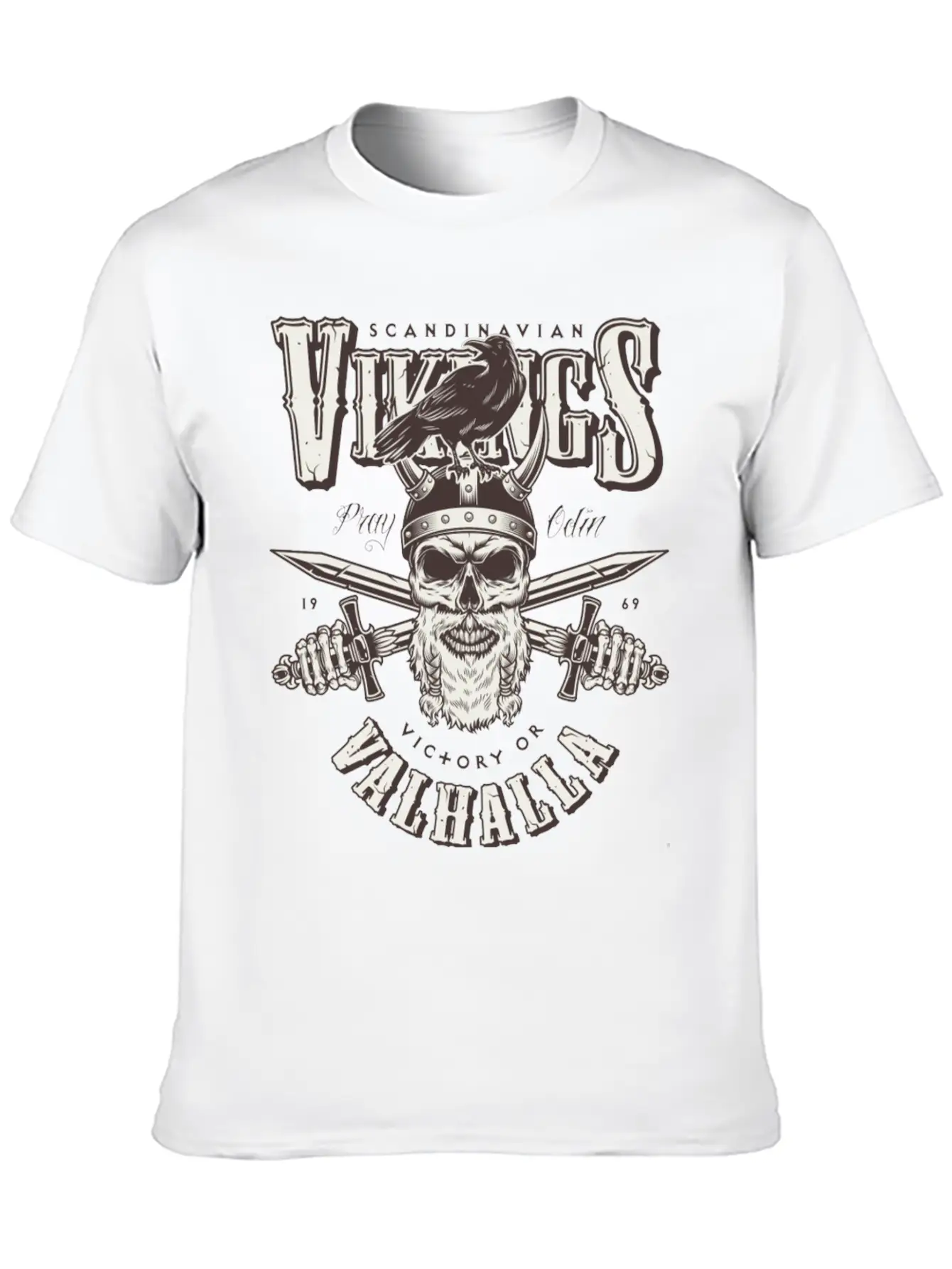 Viking Head Victory Or Valhalla Timeless Short Sleeve Tee – Comfy And Minimalist Design