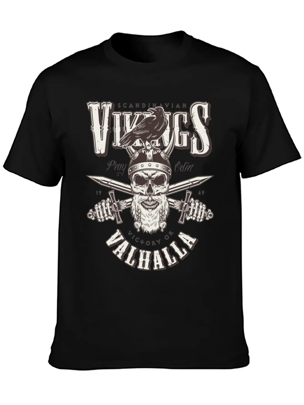 Viking Head Victory Or Valhalla Timeless Short Sleeve Tee – Comfy And Minimalist Design