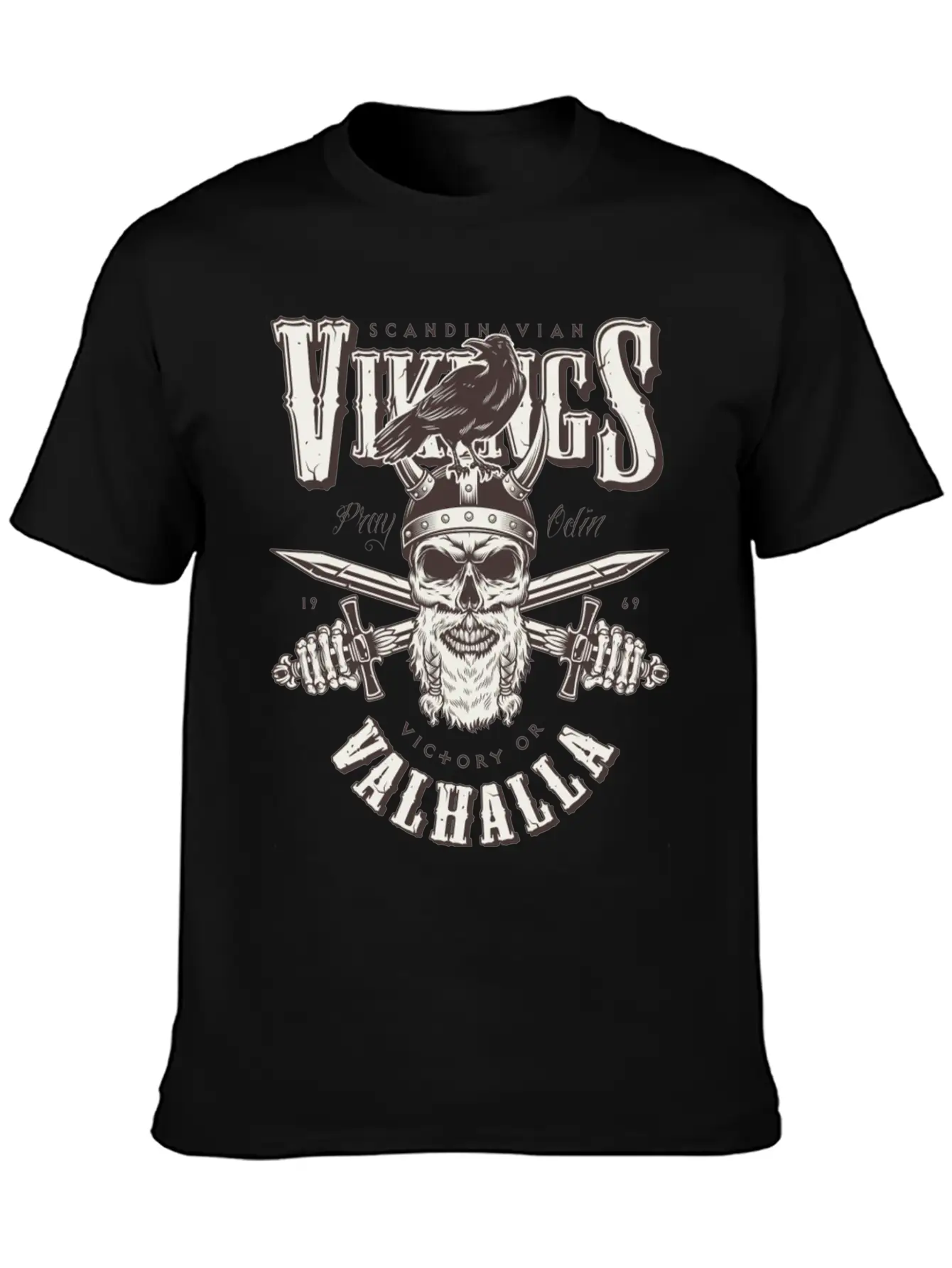 Viking Head Victory Or Valhalla Timeless Short Sleeve Tee – Comfy And Minimalist Design