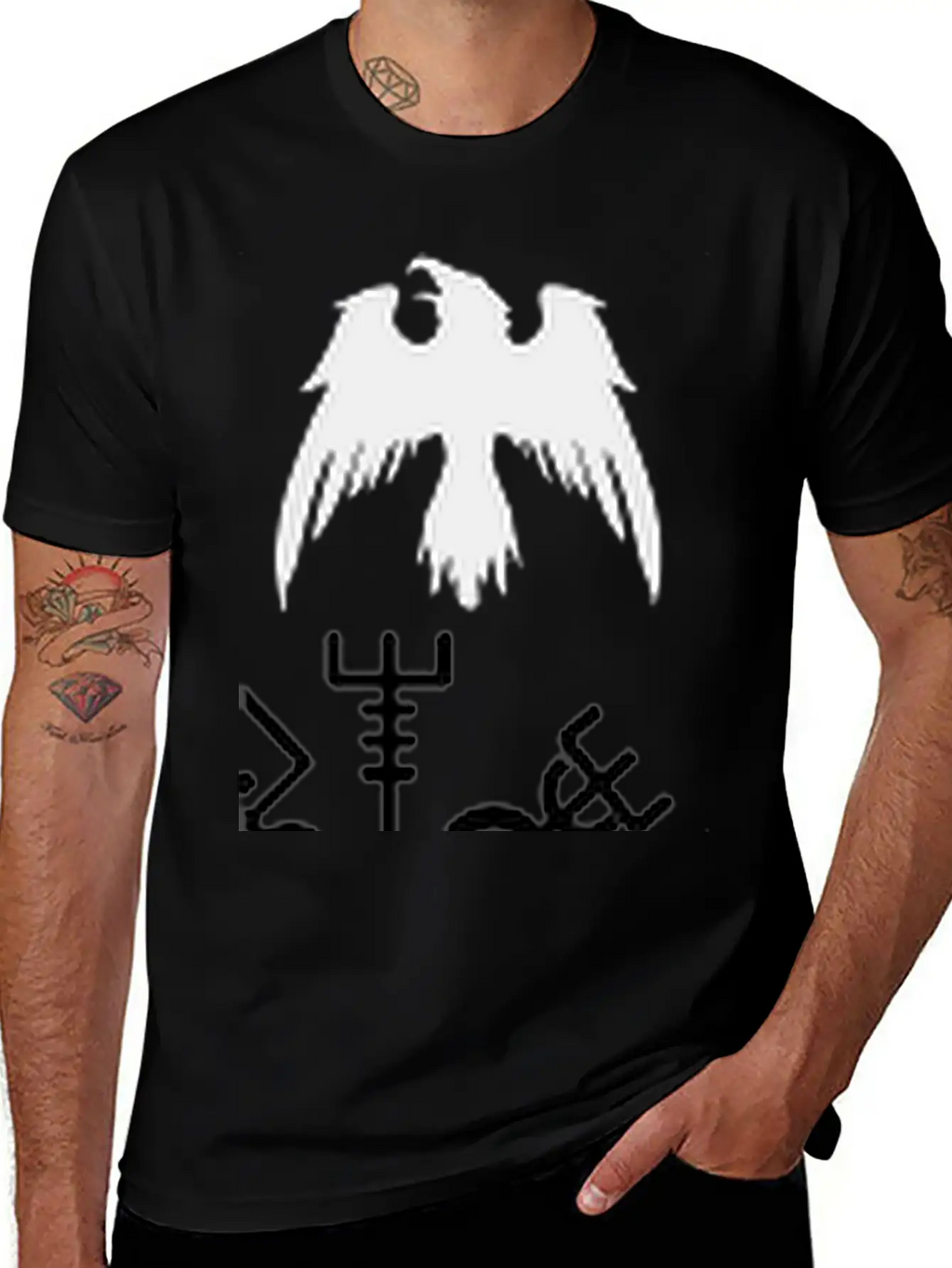 Viking Raven Wings Essential Cotton Tee For Daily Outfits – Unisex Style