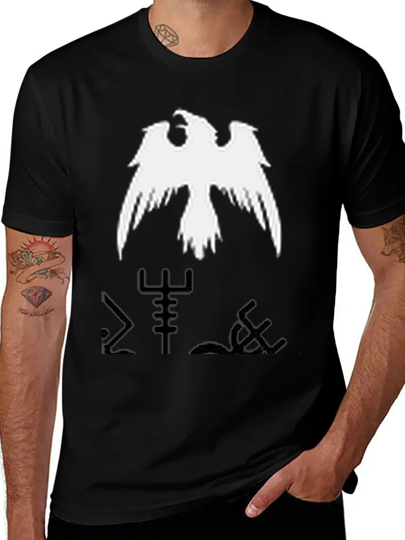 Viking Raven Wings Essential Cotton Tee For Daily Outfits – Unisex Style