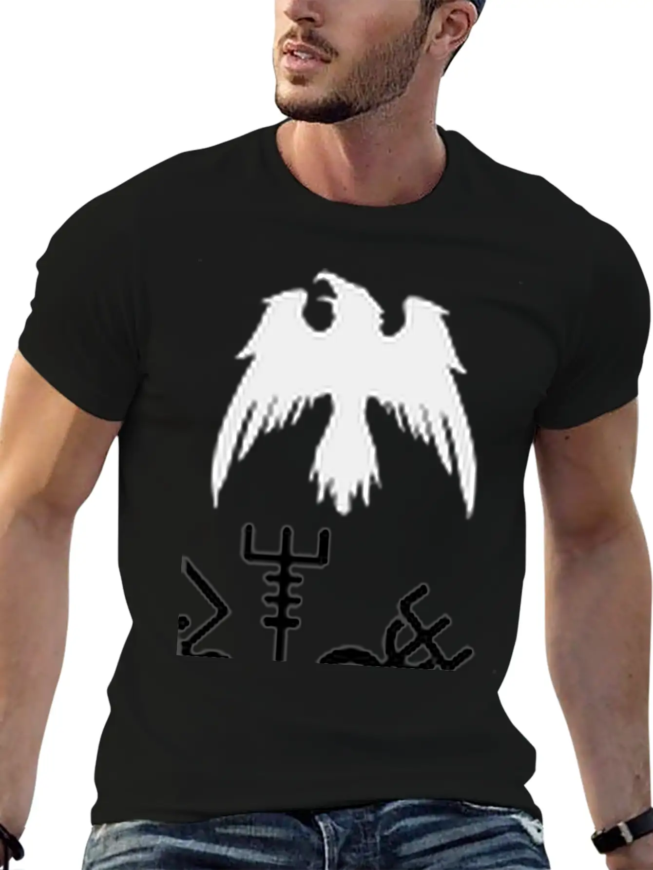 Viking Raven Wings Essential Cotton Tee For Daily Outfits – Unisex Style