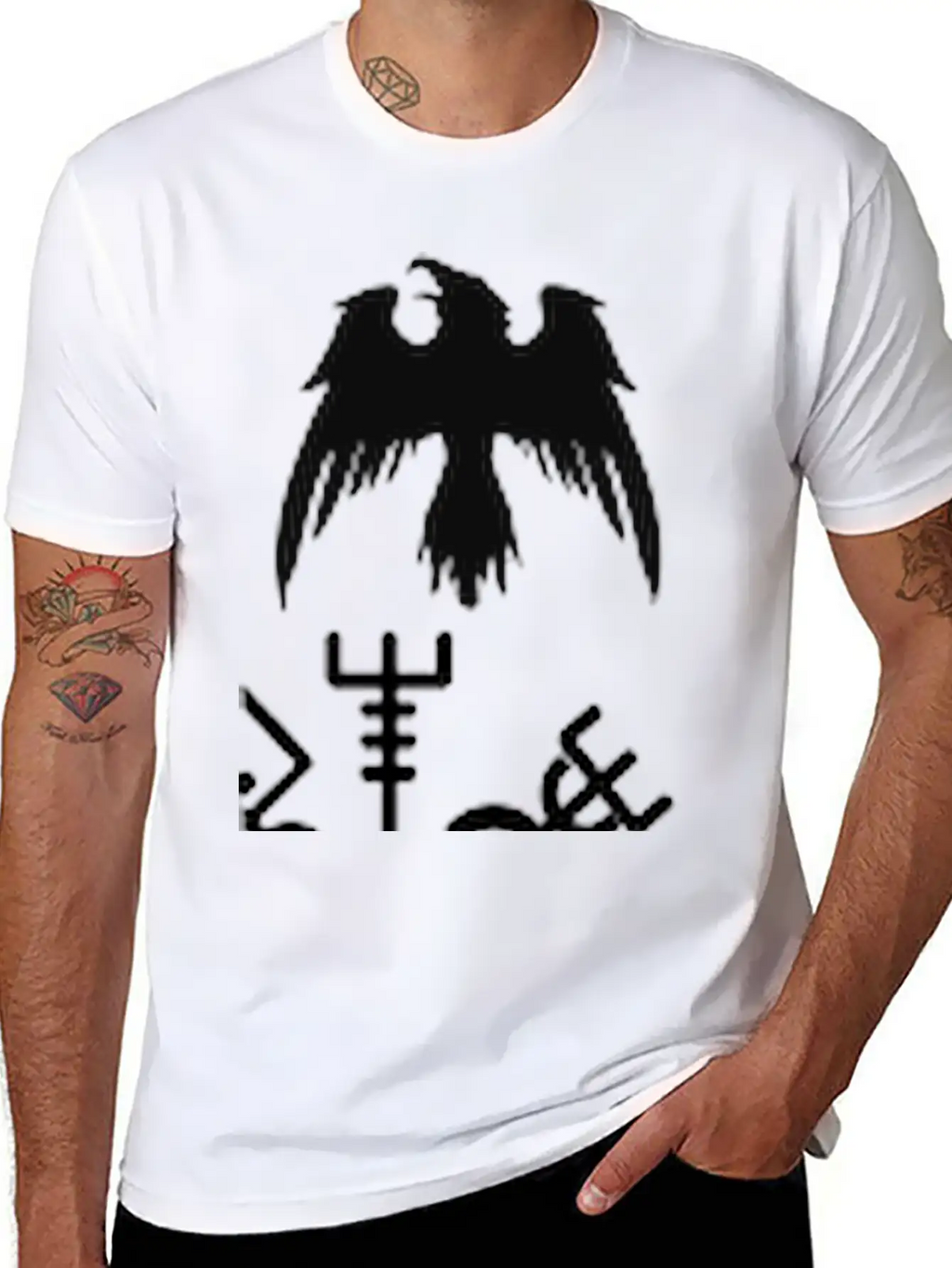 Viking Raven Wings Essential Cotton Tee For Daily Outfits – Unisex Style