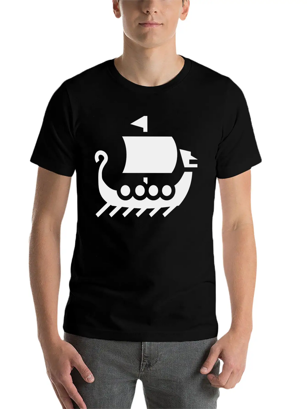Vikings Wickinger Warrior Vikingboat Boot39 Basic Graphic T-Shirt – Daily Comfort In Soft Cotton