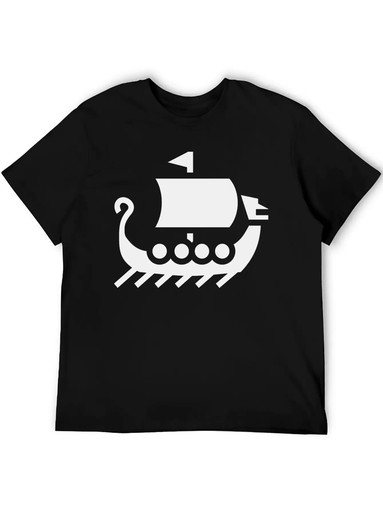 Vikings Wickinger Warrior Vikingboat Boot39 Basic Graphic T-Shirt – Daily Comfort In Soft Cotton
