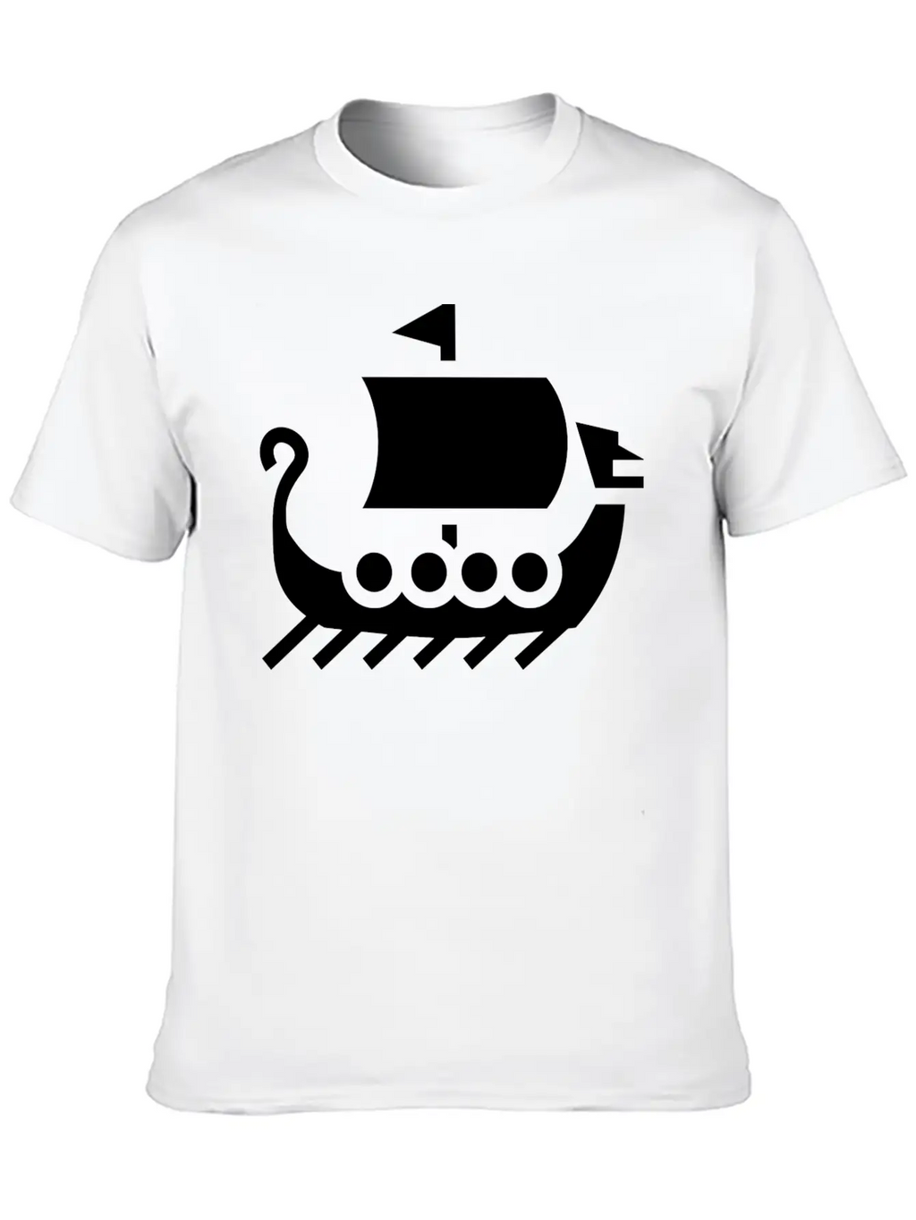 Vikings Wickinger Warrior Vikingboat Boot39 Basic Graphic T-Shirt – Daily Comfort In Soft Cotton