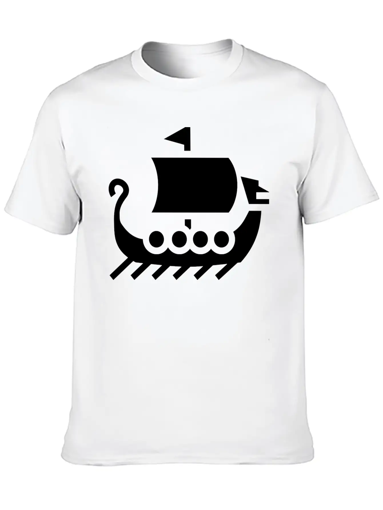 Vikings Wickinger Warrior Vikingboat Boot39 Basic Graphic T-Shirt – Daily Comfort In Soft Cotton