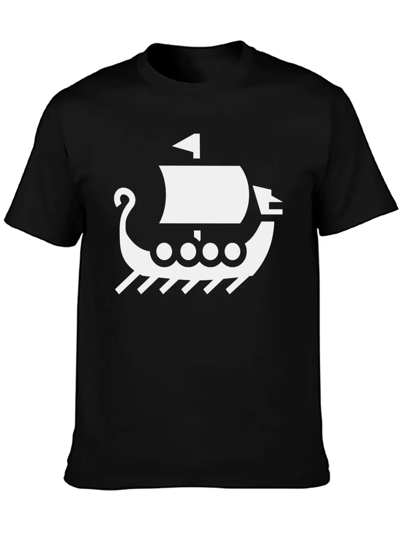 Vikings Wickinger Warrior Vikingboat Boot39 Basic Graphic T-Shirt – Daily Comfort In Soft Cotton