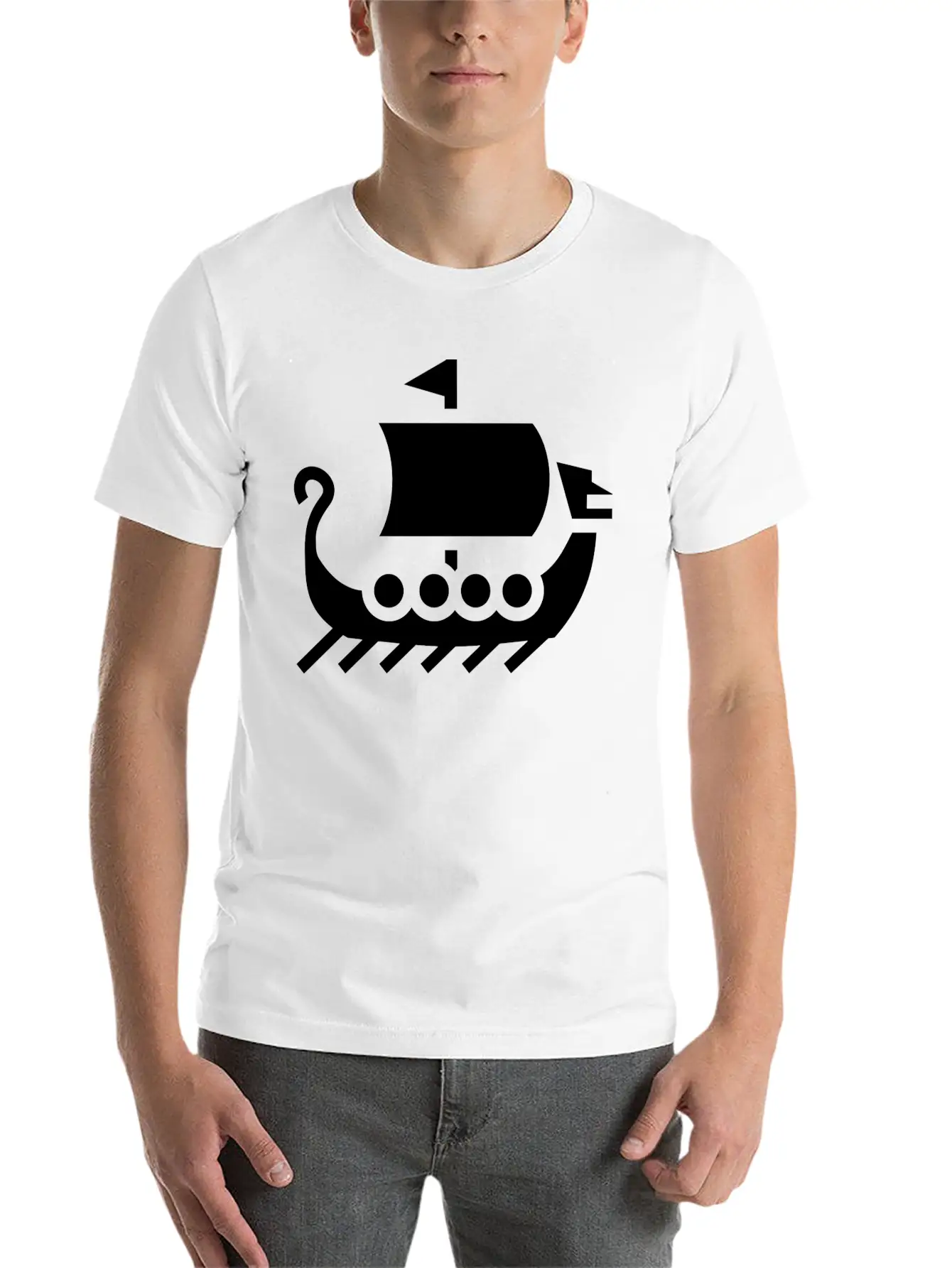 Vikings Wickinger Warrior Vikingboat Boot39 Basic Graphic T-Shirt – Daily Comfort In Soft Cotton