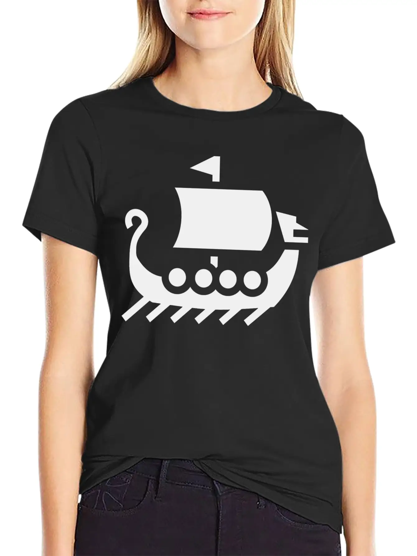 Vikings Wickinger Warrior Vikingboat Boot39 Basic Graphic T-Shirt – Daily Comfort In Soft Cotton