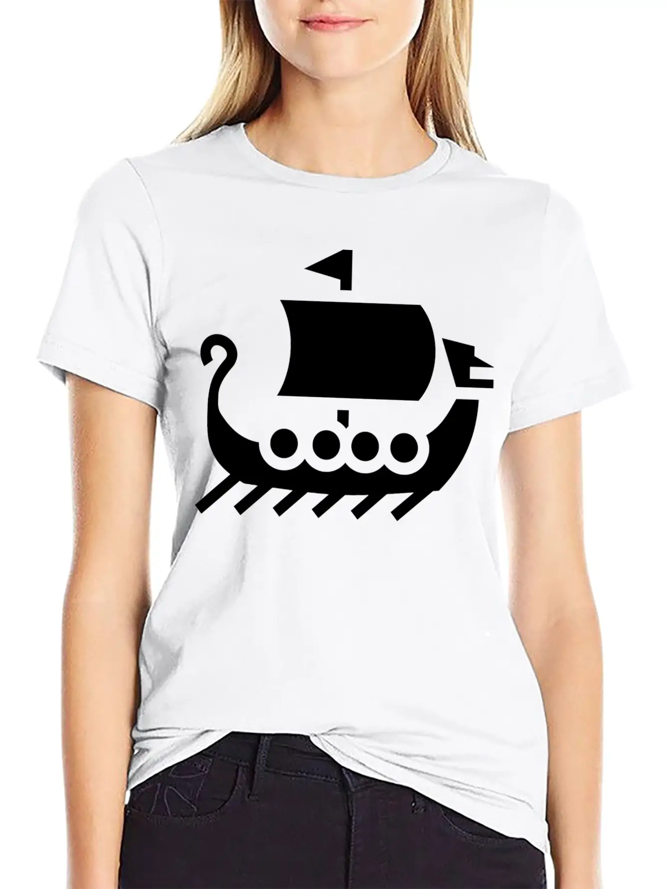 Vikings Wickinger Warrior Vikingboat Boot39 Basic Graphic T-Shirt – Daily Comfort In Soft Cotton