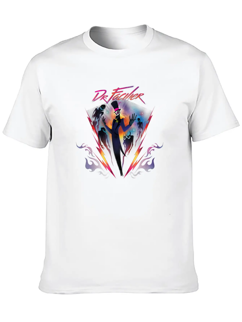 Villains Dr Facilier 90s Rock Band Neon Unisex Casual T-Shirt – Clean Design For Daily Comfort