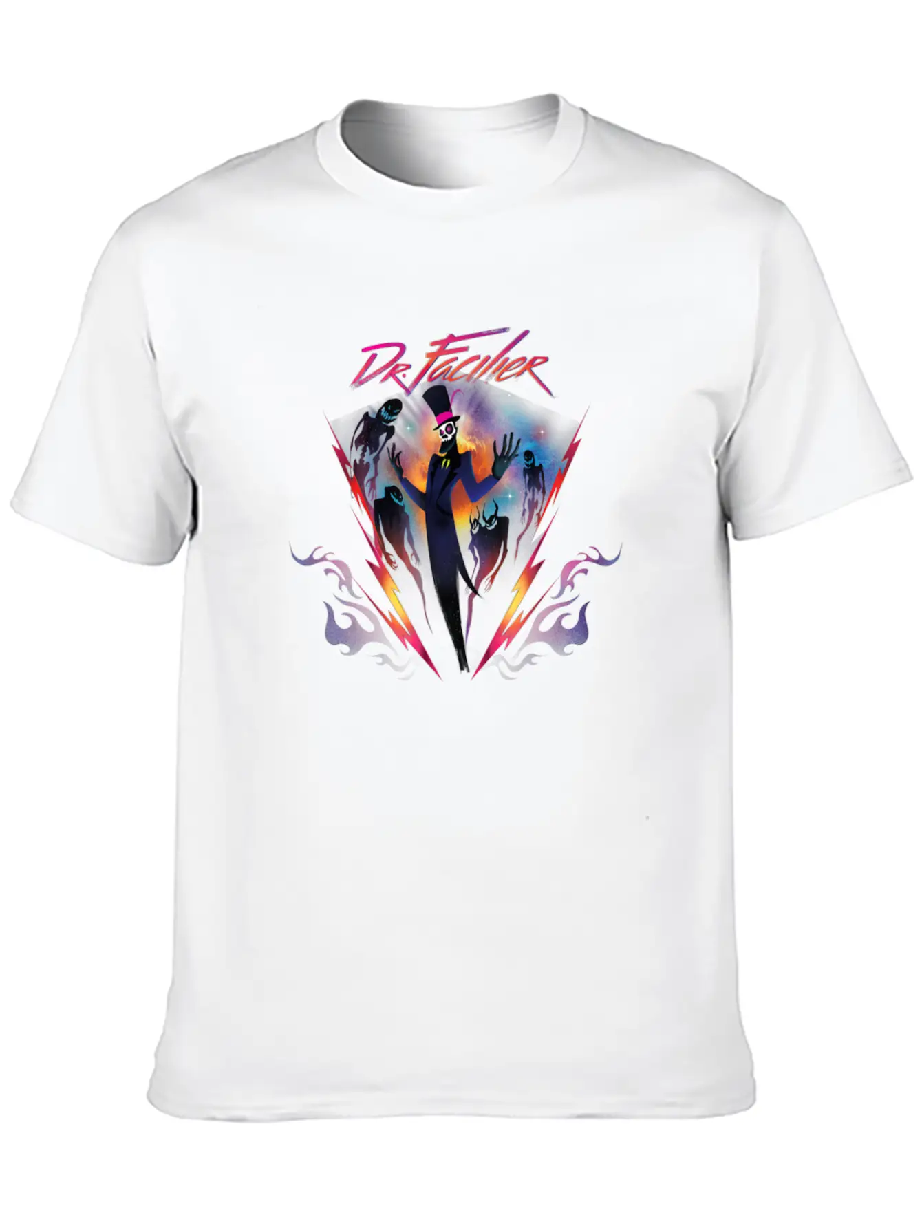 Villains Dr Facilier 90s Rock Band Neon Unisex Casual T-Shirt – Clean Design For Daily Comfort