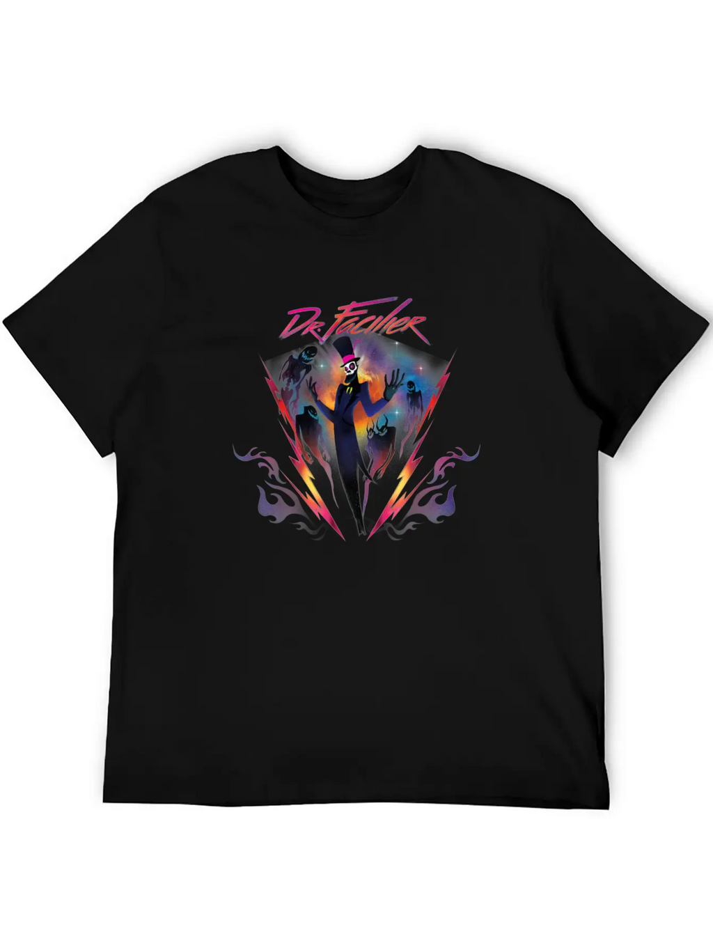 Villains Dr Facilier 90s Rock Band Neon Unisex Casual T-Shirt – Clean Design For Daily Comfort