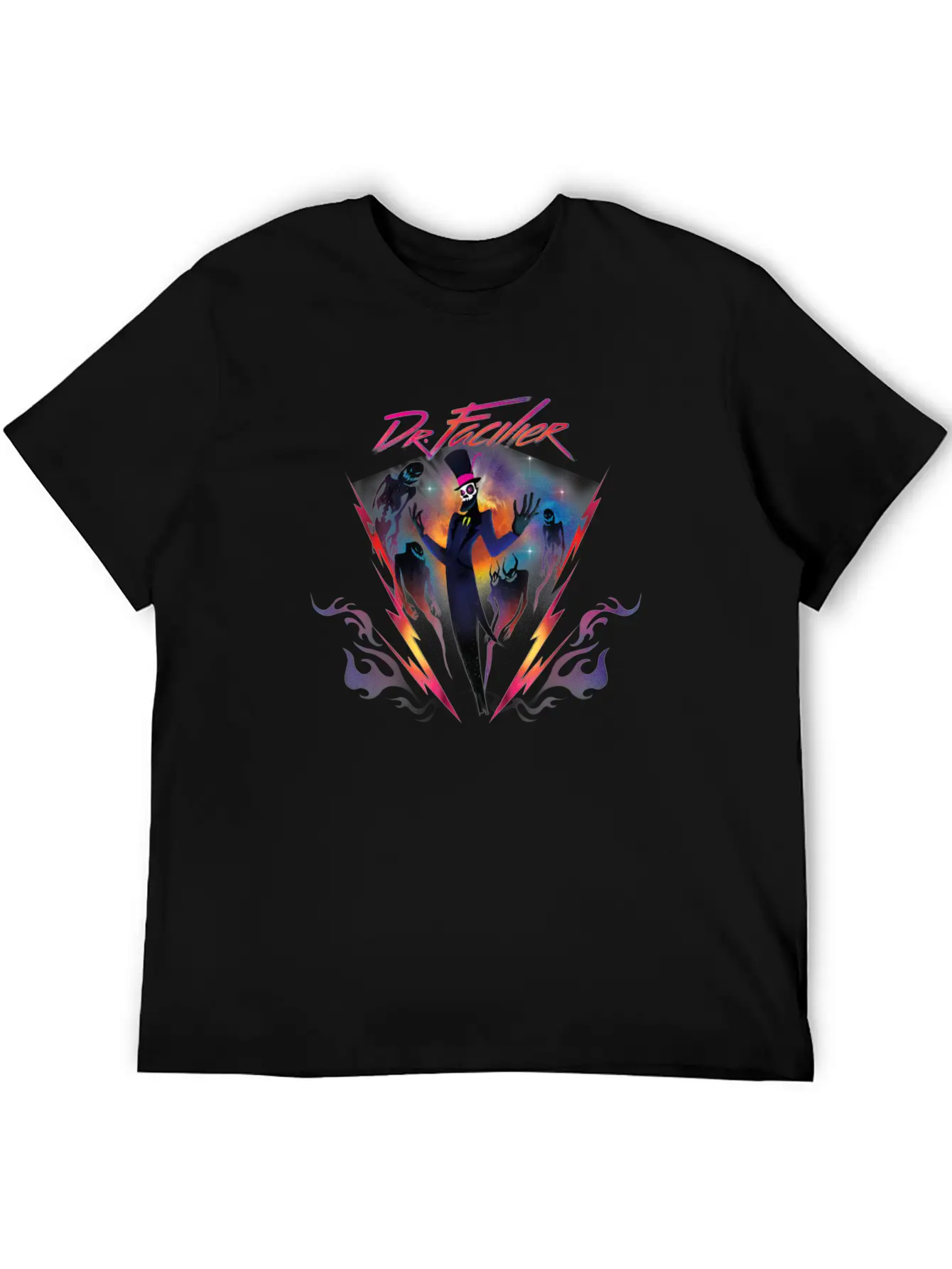 Villains Dr Facilier 90s Rock Band Neon Unisex Casual T-Shirt – Clean Design For Daily Comfort