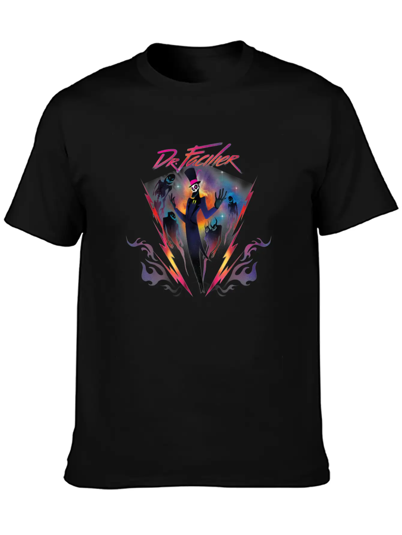 Villains Dr Facilier 90s Rock Band Neon Unisex Casual T-Shirt – Clean Design For Daily Comfort
