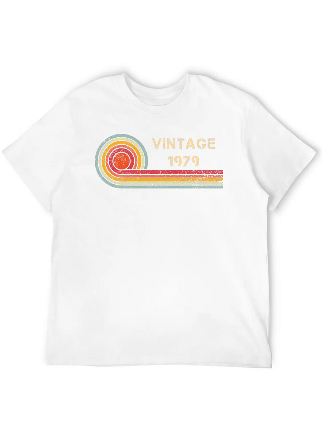 Vintage 1979 Birthday Retro Design Basic Graphic T-Shirt – Daily Comfort In Soft Cotton