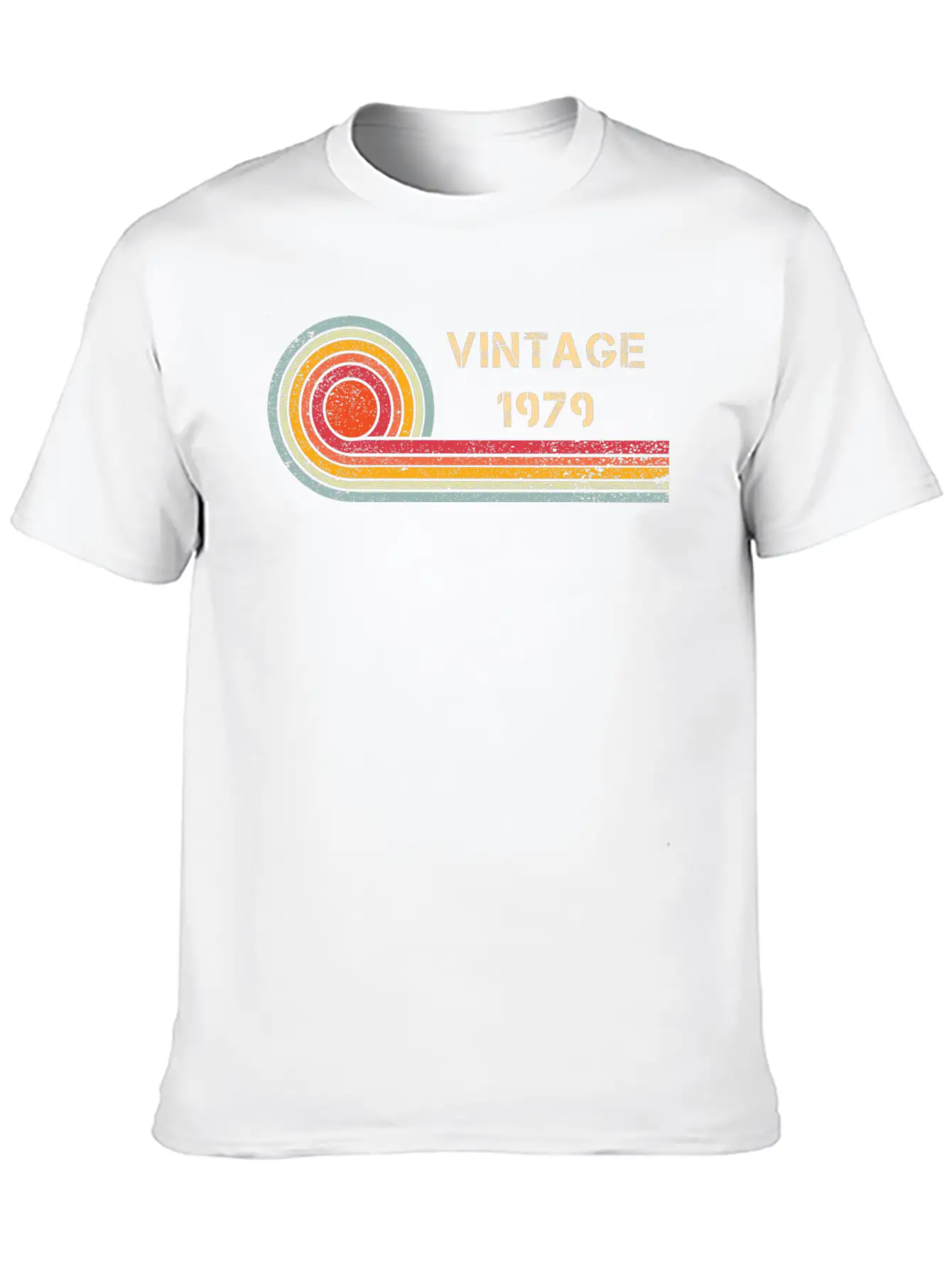 Vintage 1979 Birthday Retro Design Basic Graphic T-Shirt – Daily Comfort In Soft Cotton