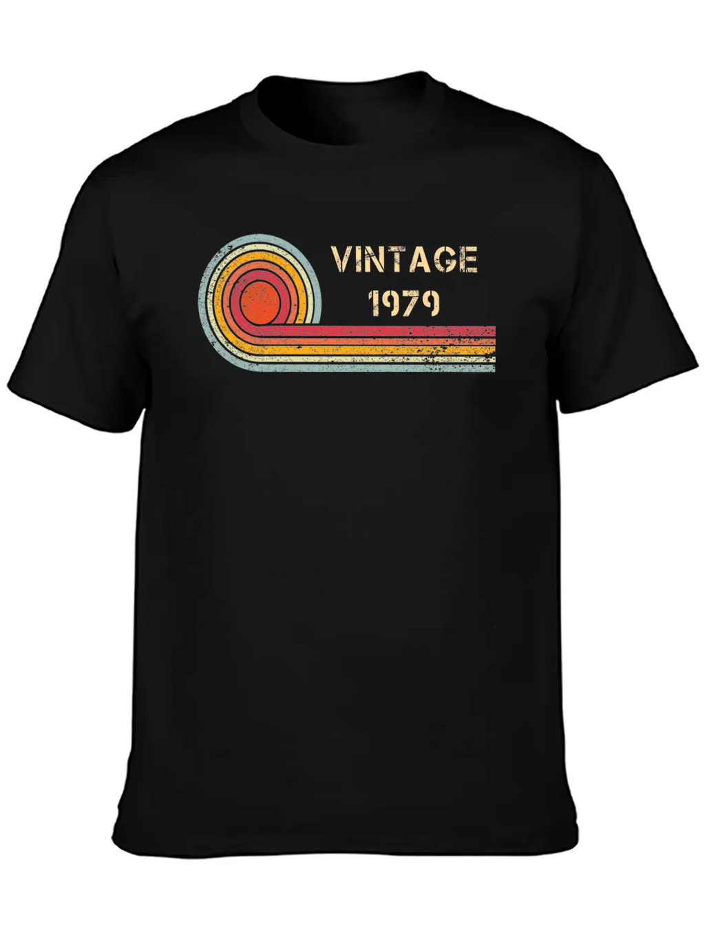 Vintage 1979 Birthday Retro Design Basic Graphic T-Shirt – Daily Comfort In Soft Cotton
