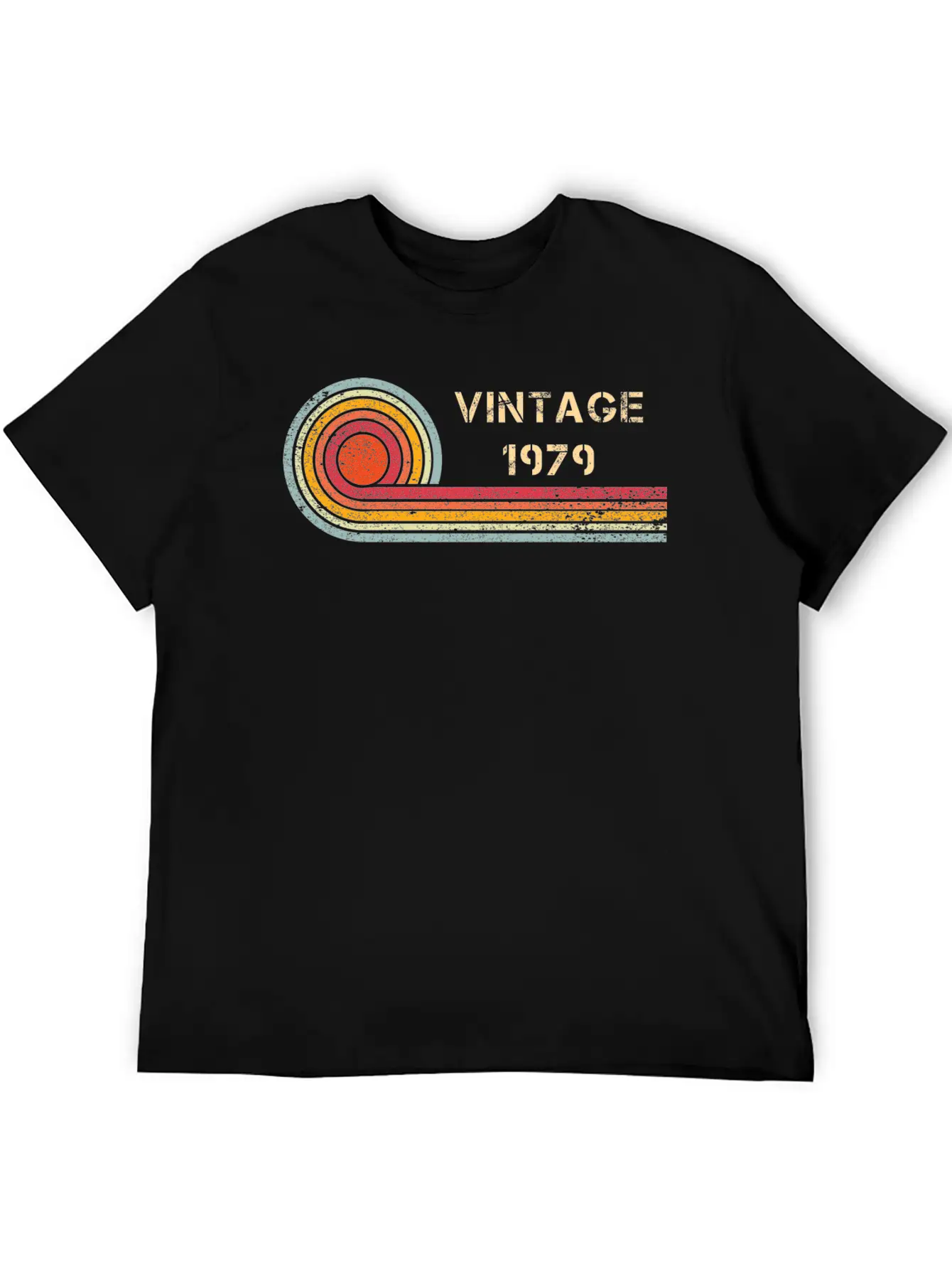 Vintage 1979 Birthday Retro Design Basic Graphic T-Shirt – Daily Comfort In Soft Cotton