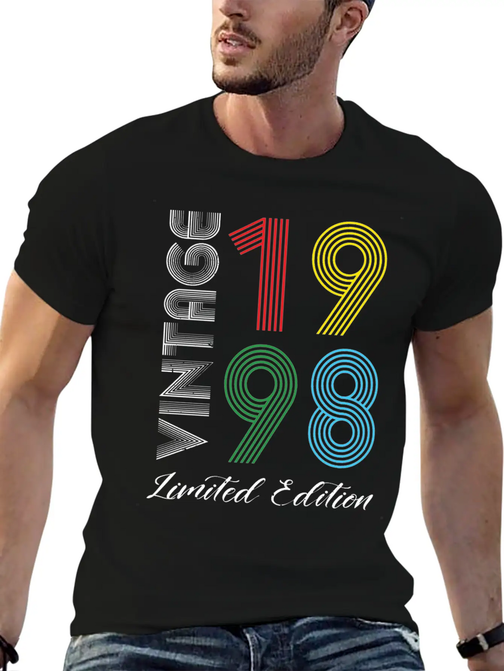 Vintage 1998 Vintage Birthday Retro Vintage Basic Graphic T-Shirt – Daily Comfort In Soft Cotton