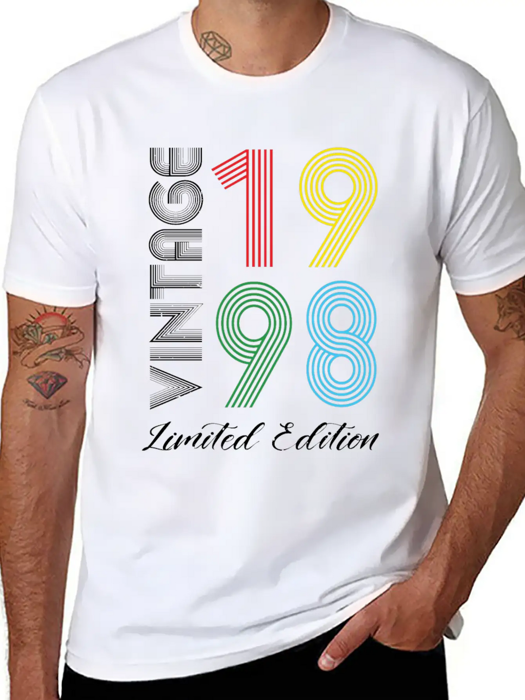 Vintage 1998 Vintage Birthday Retro Vintage Basic Graphic T-Shirt – Daily Comfort In Soft Cotton