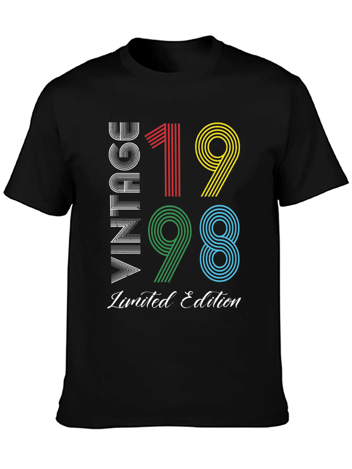 Vintage 1998 Vintage Birthday Retro Vintage Basic Graphic T-Shirt – Daily Comfort In Soft Cotton