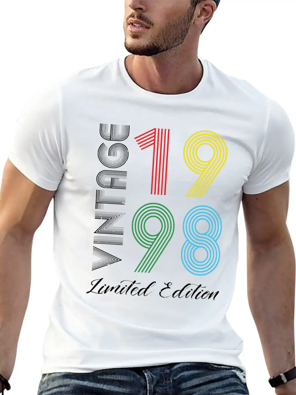 Vintage 1998 Vintage Birthday Retro Vintage Basic Graphic T-Shirt – Daily Comfort In Soft Cotton