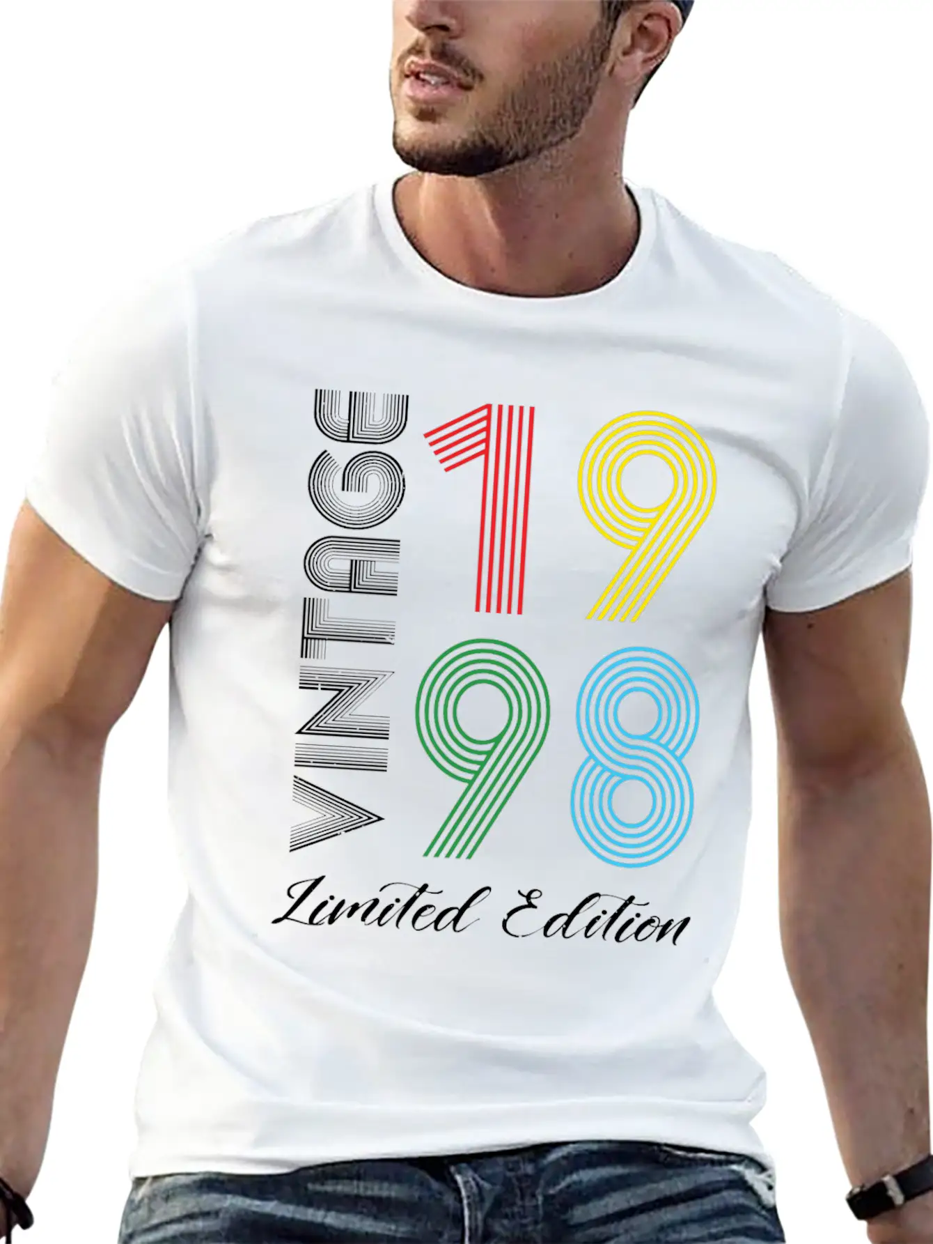 Vintage 1998 Vintage Birthday Retro Vintage Basic Graphic T-Shirt – Daily Comfort In Soft Cotton