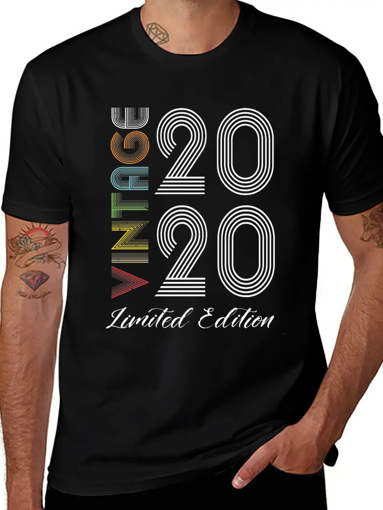 Vintage 2020 Vintage Birthday Retro Vintage Stylish Everyday T-Shirt – Unisex Basic Cotton Tee