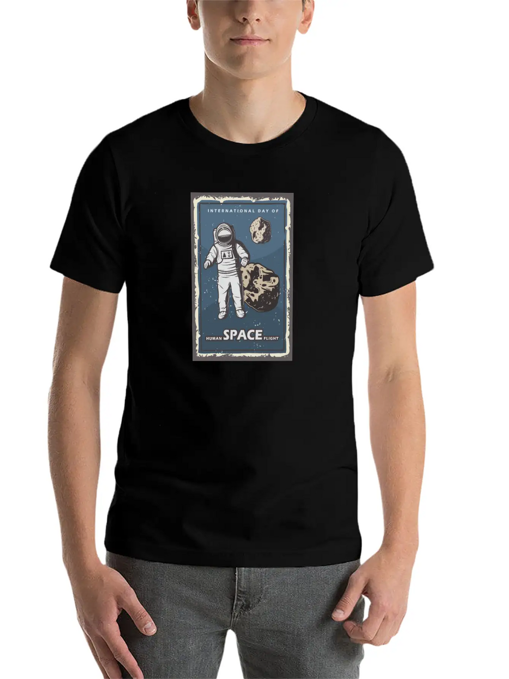 Vintage Astraunot Poster Classic Cotton Tee – Unisex Comfort For Any Season