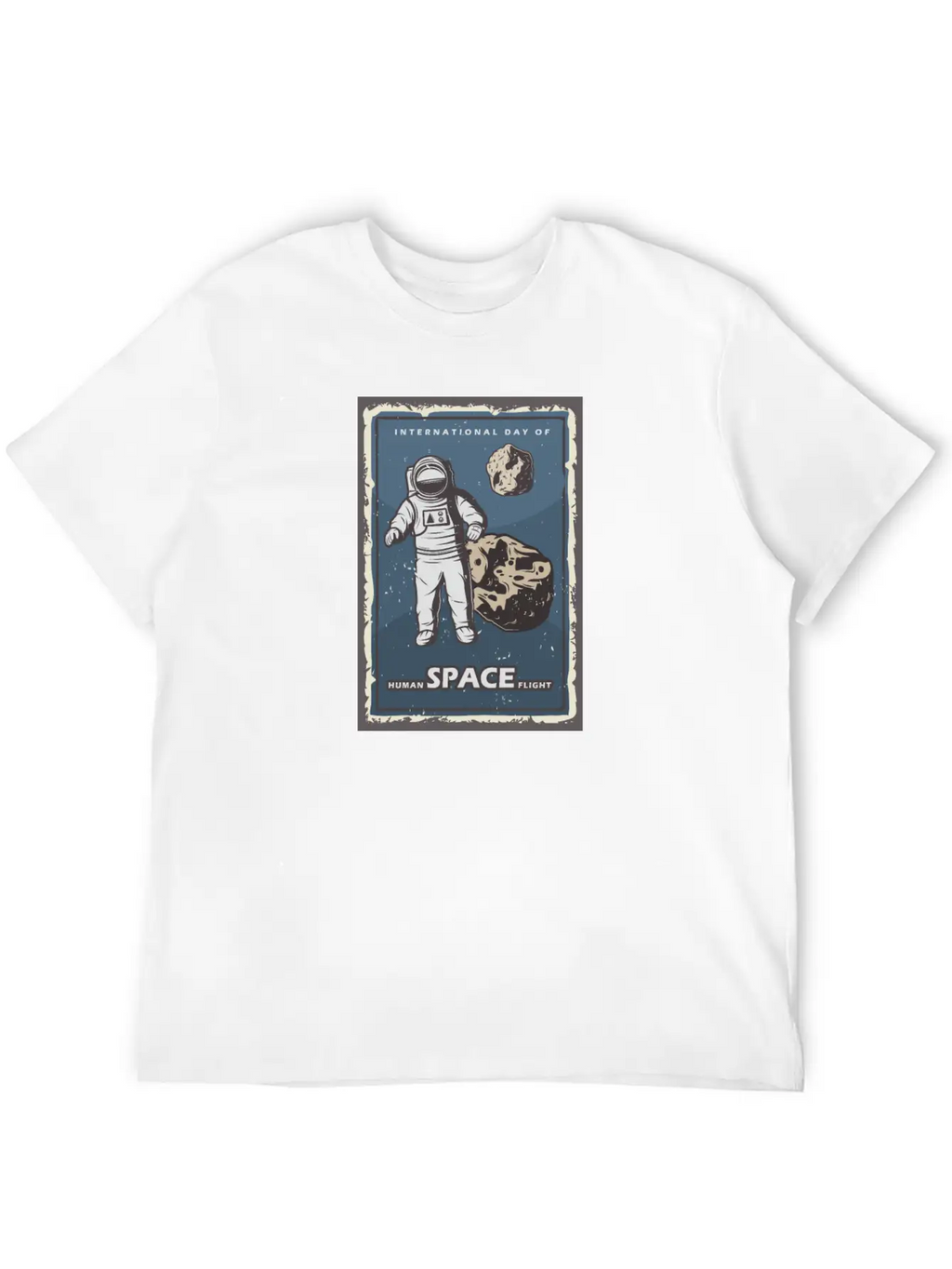 Vintage Astraunot Poster Classic Cotton Tee – Unisex Comfort For Any Season