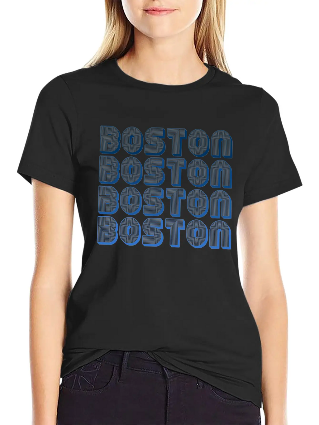 Vintage Boston Typography Relaxed Everyday Tee – Lightweight And Durable Cotton