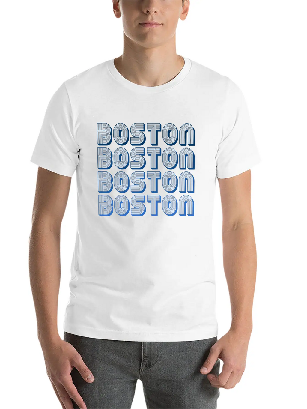 Vintage Boston Typography Relaxed Everyday Tee – Lightweight And Durable Cotton