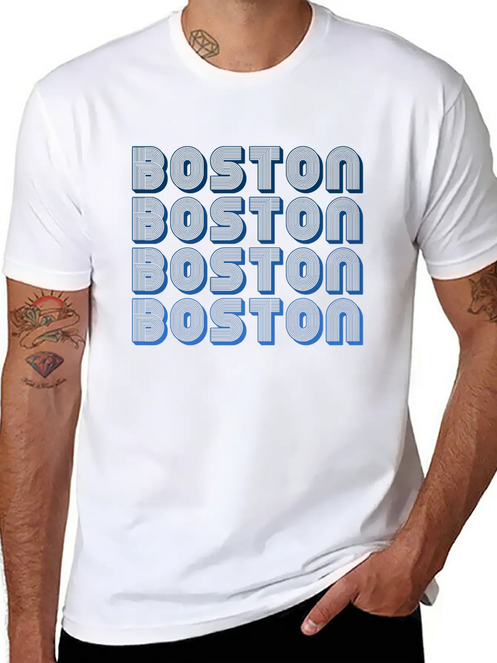 Vintage Boston Typography Relaxed Everyday Tee – Lightweight And Durable Cotton