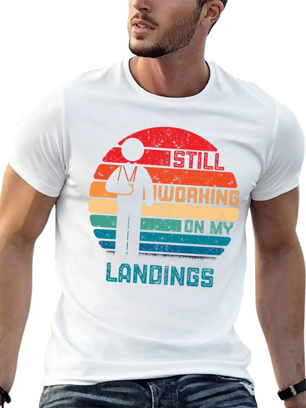 Vintage Broken Arm Kids Get Well Working On Landin Breathable Graphic T-Shirt – Perfect For Casual Days