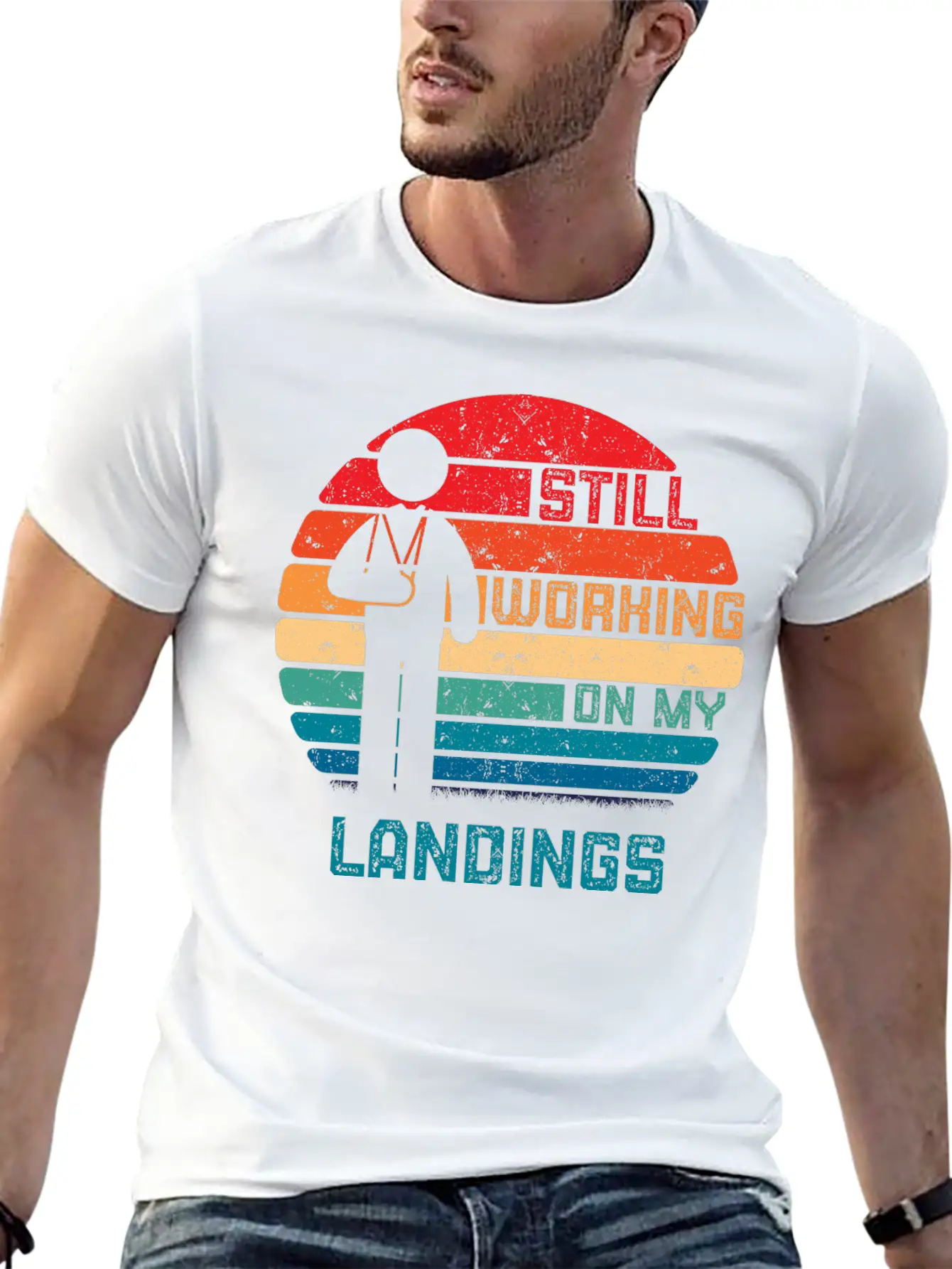 Vintage Broken Arm Kids Get Well Working On Landin Breathable Graphic T-Shirt – Perfect For Casual Days