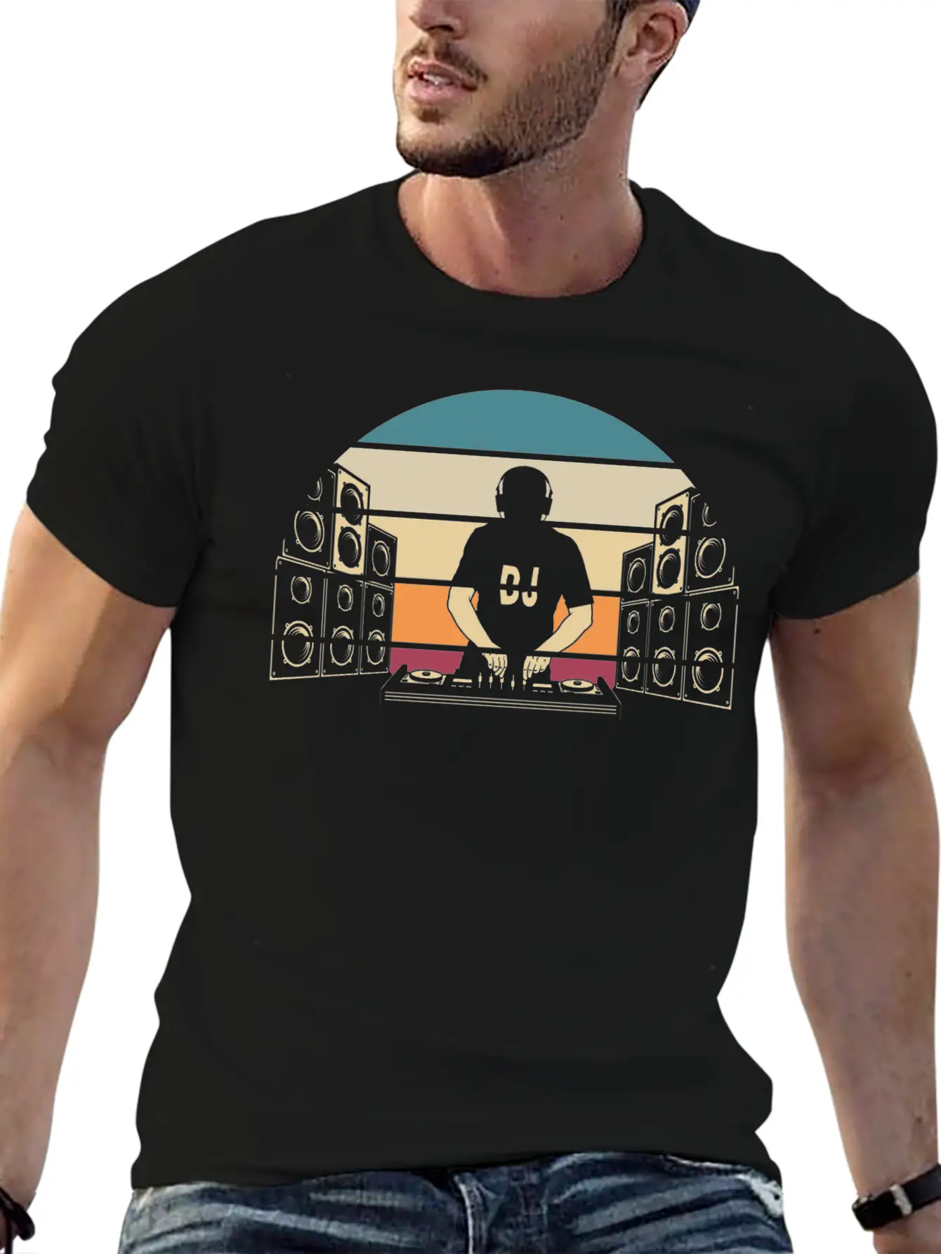 Vintage DJ Techno Music Lover Electro Musician Relaxed Everyday Tee – Lightweight And Durable Cotton