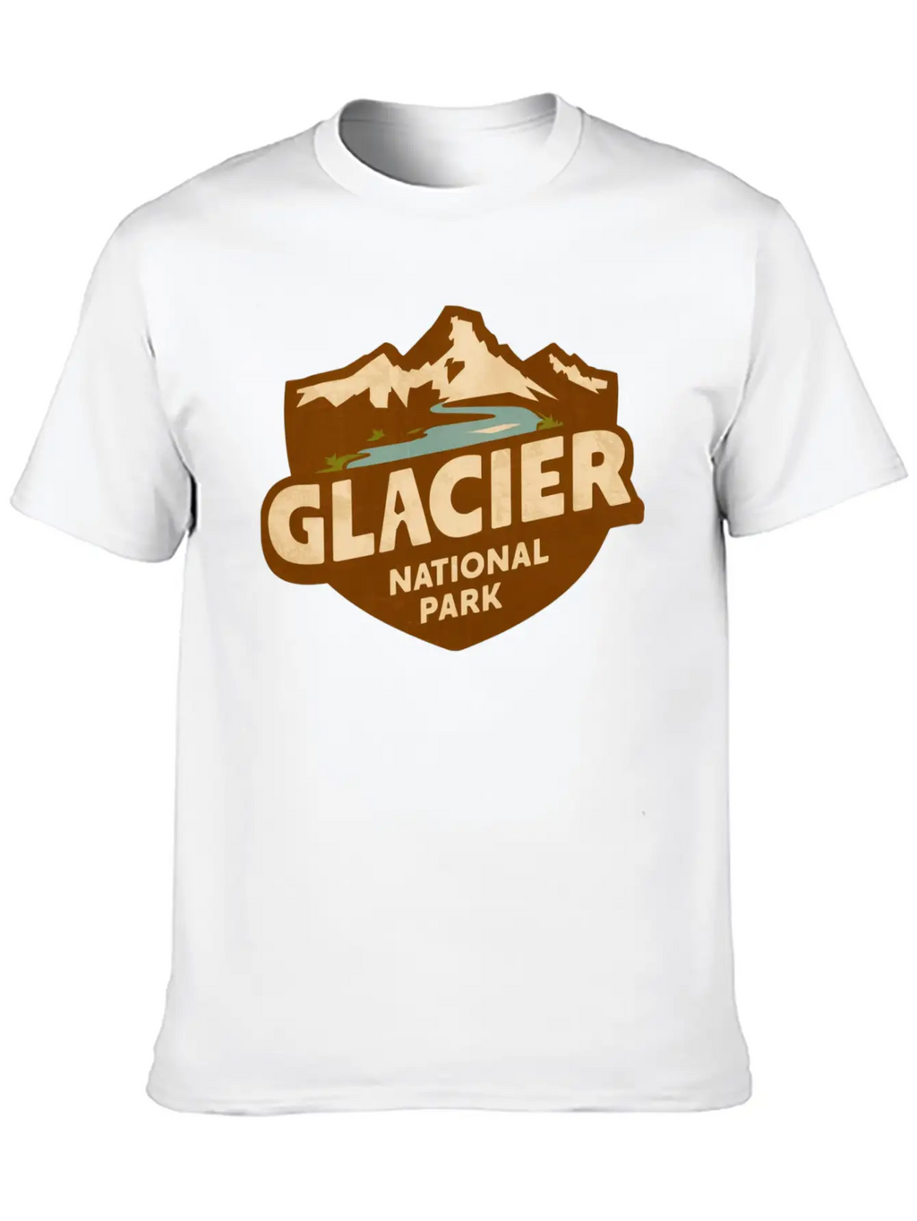 Vintage Glacier National Park Relaxed Everyday Tee – Lightweight And Durable Cotton
