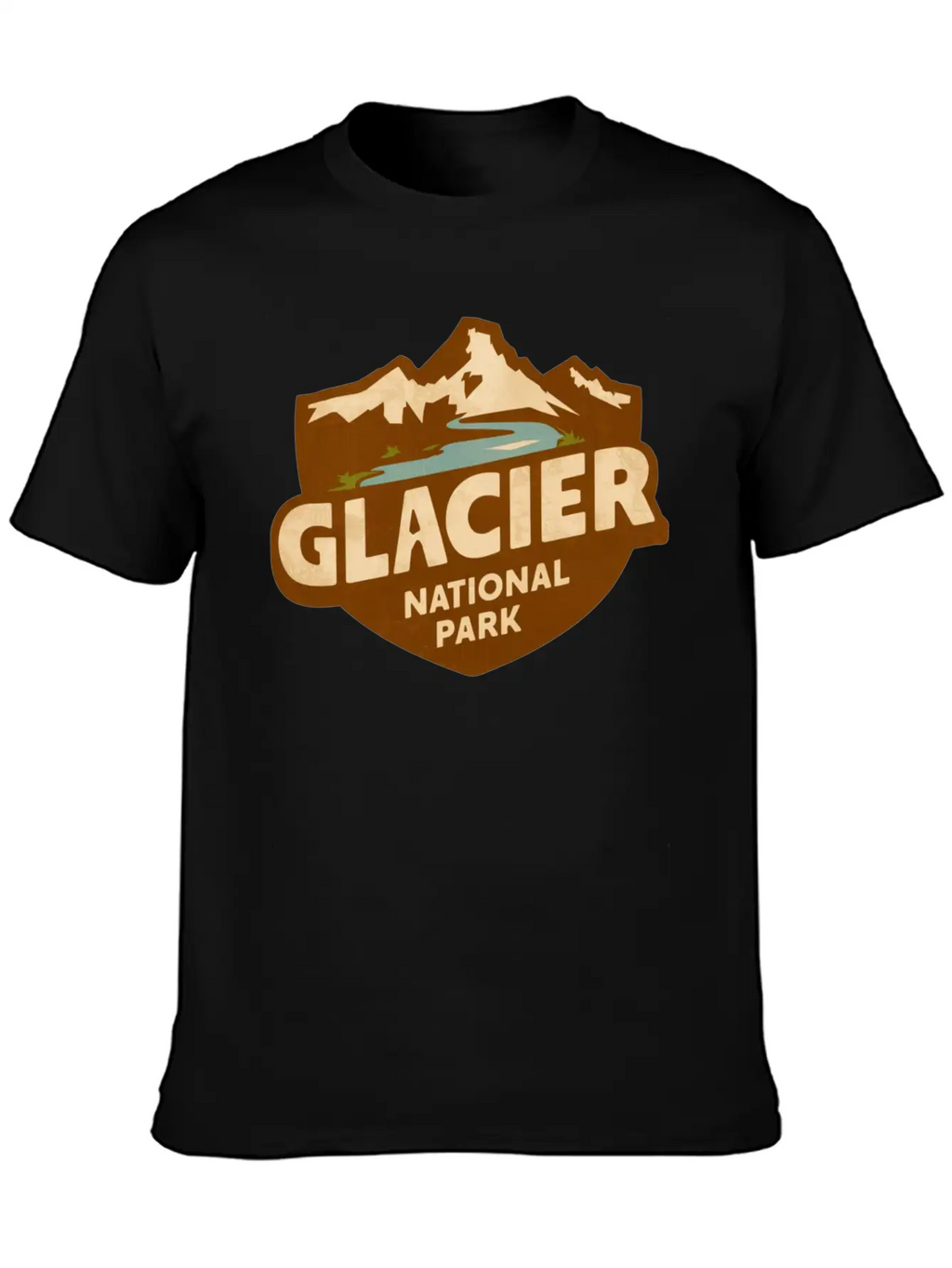 Vintage Glacier National Park Relaxed Everyday Tee – Lightweight And Durable Cotton