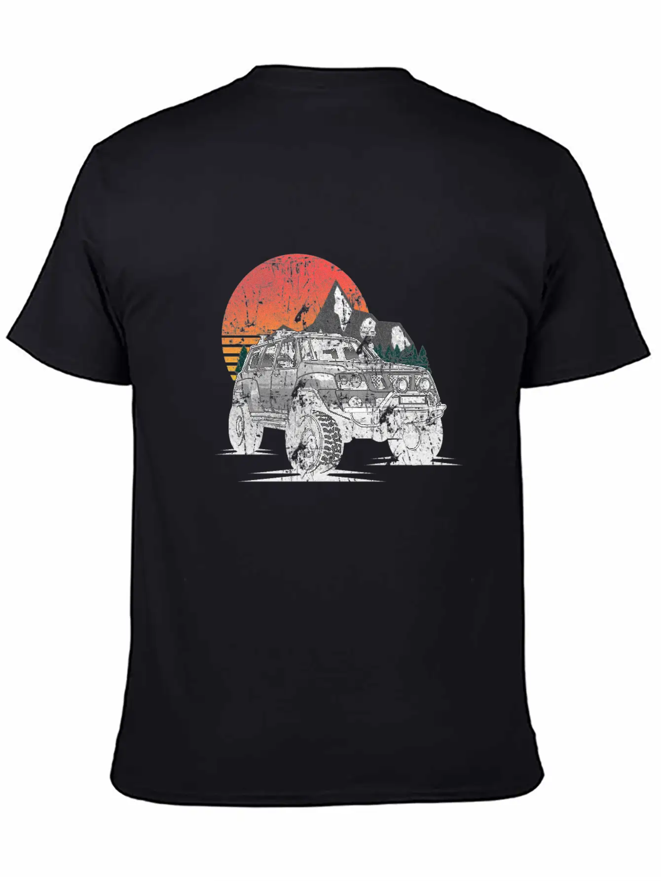 Vintage Off-road Vehicle Adventure Basic Graphic T-Shirt – Daily Comfort In Soft Cotton