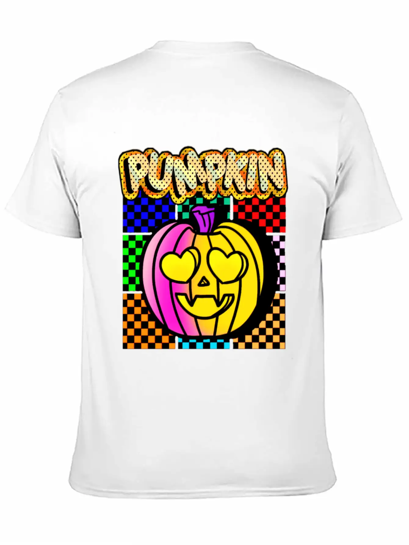 Vintage Pumpkin Retro Pop Art Halloween Pumpkin Stylish Everyday T-Shirt – Unisex Basic Cotton Tee