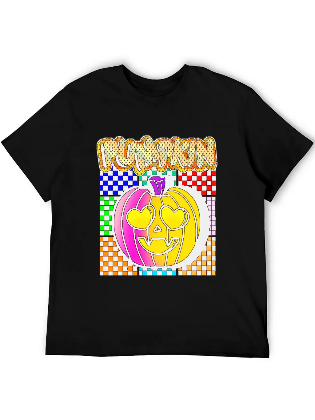Vintage Pumpkin Retro Pop Art Halloween Pumpkin Stylish Everyday T-Shirt – Unisex Basic Cotton Tee