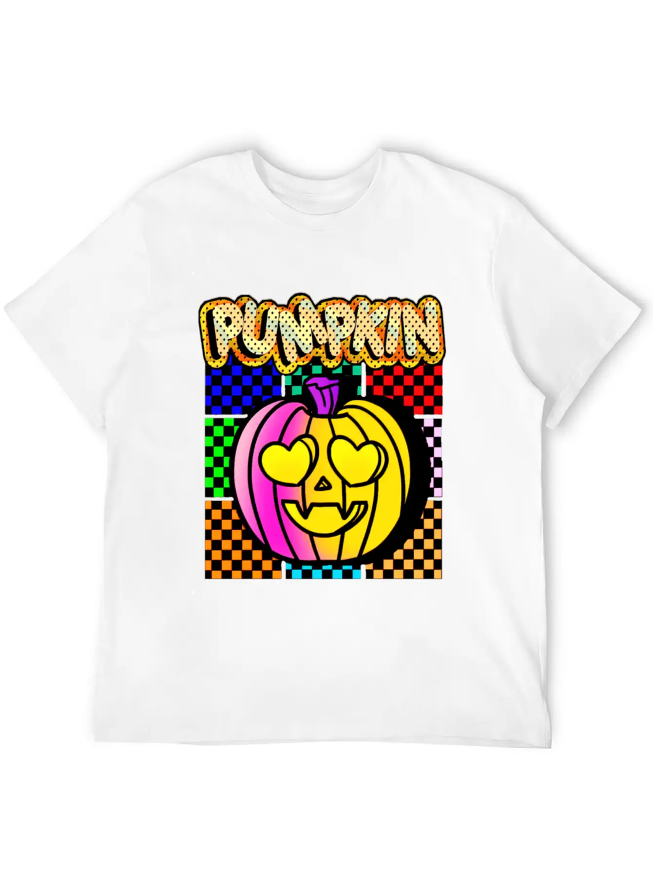 Vintage Pumpkin Retro Pop Art Halloween Pumpkin Stylish Everyday T-Shirt – Unisex Basic Cotton Tee