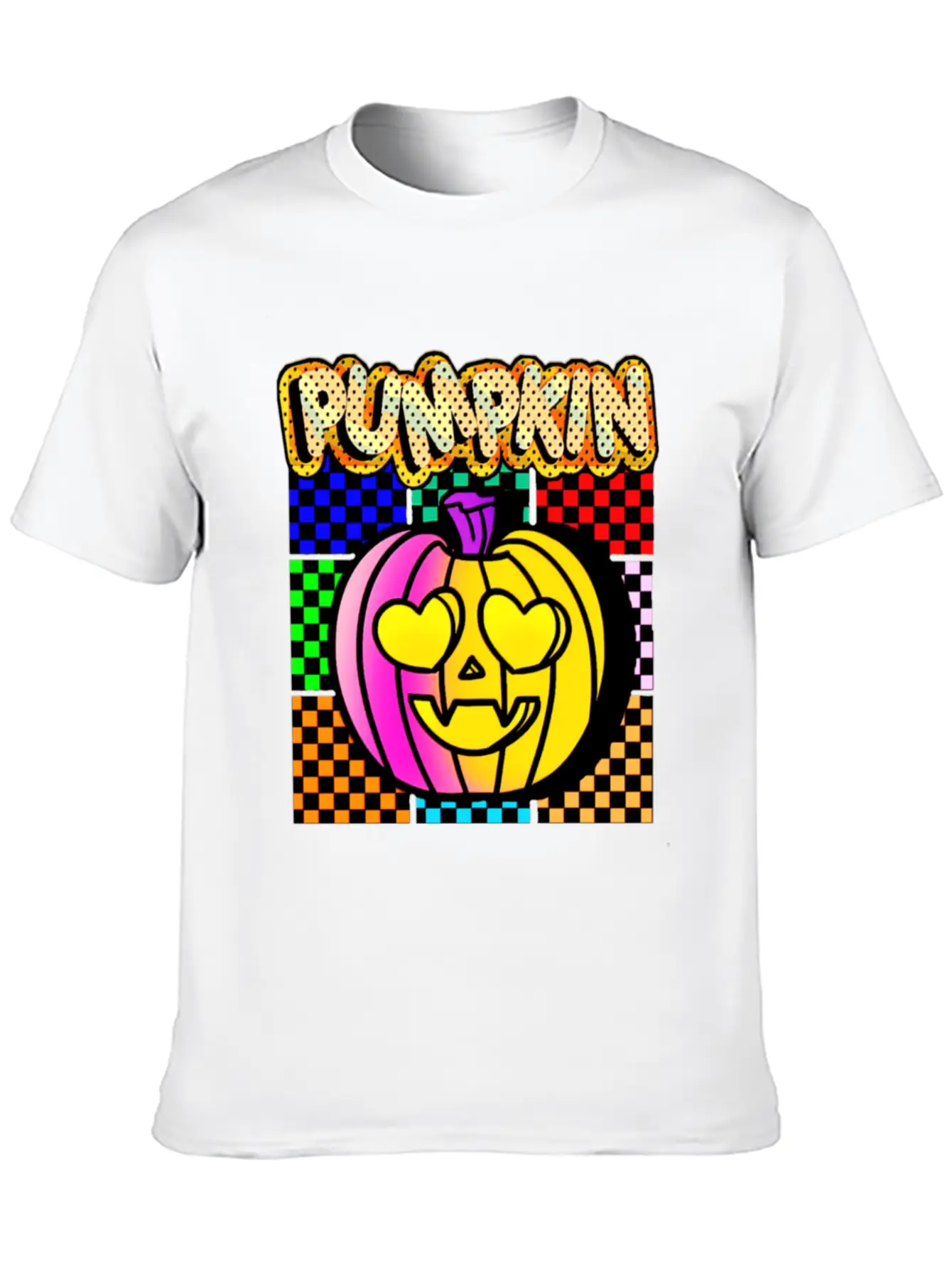 Vintage Pumpkin Retro Pop Art Halloween Pumpkin Stylish Everyday T-Shirt – Unisex Basic Cotton Tee