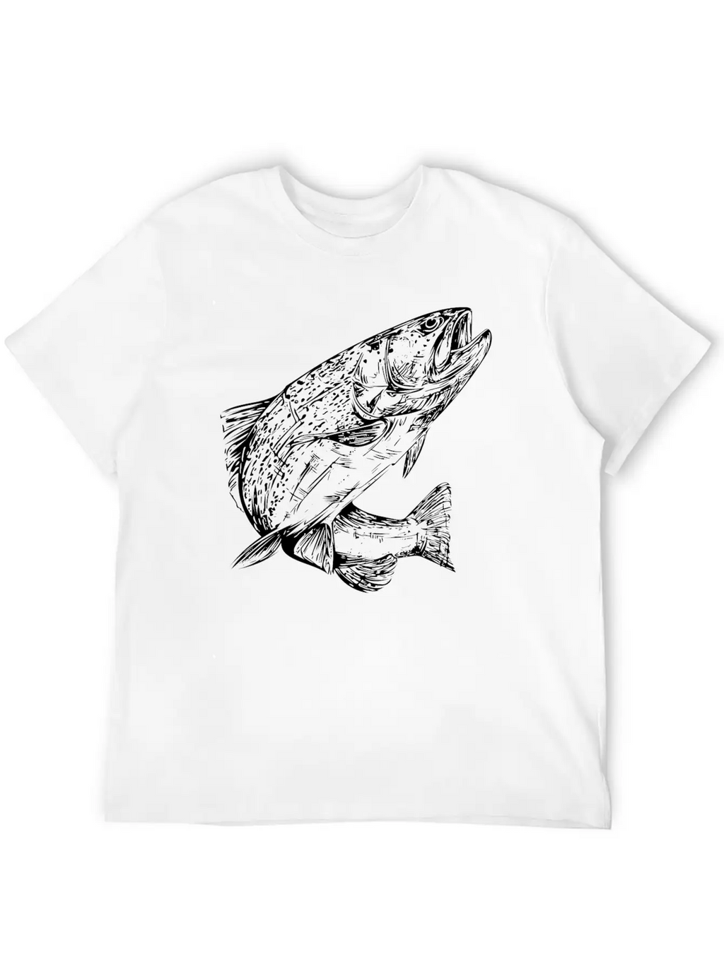 Vintage Rainbow Trout In Jump Classic Cotton Tee – Unisex Comfort For Any Season