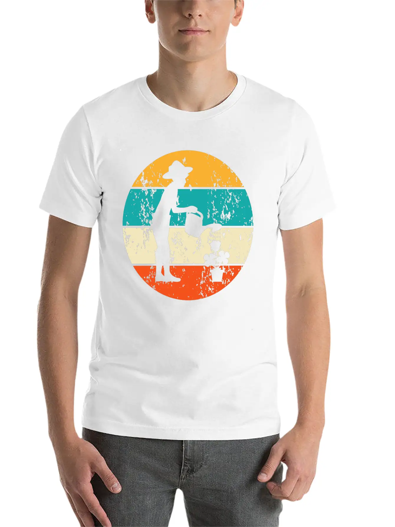 Vintage Retro Gardener Gardening Garden Flowers Basic Graphic T-Shirt – Daily Comfort In Soft Cotton
