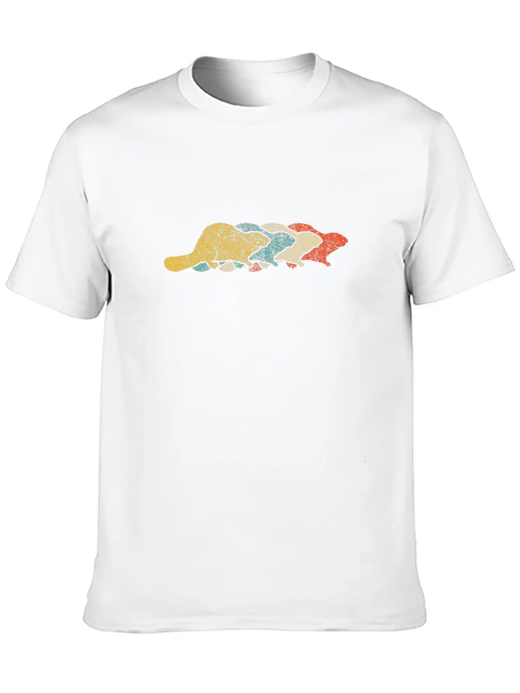 Vintage Retro Pop Art Beaver Animal Essential Cotton Tee For Daily Outfits – Unisex Style