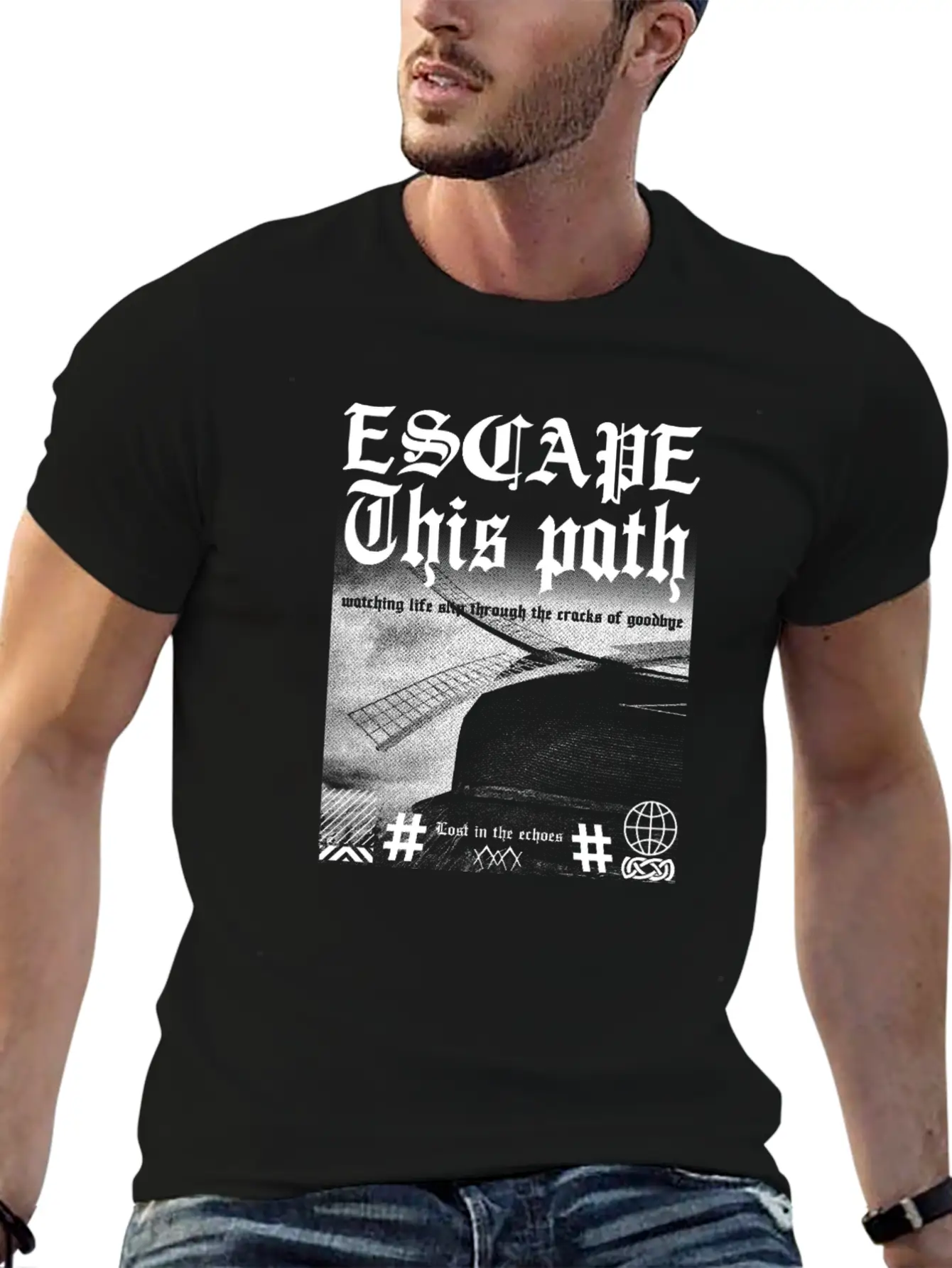 Vintage Rock Windmill Shirt | Y2K Aesthetic Retro Breathable Graphic T-Shirt – Perfect For Casual Days